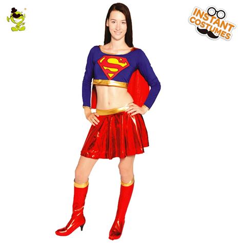 Buy Women Sexy Supergirl Costumes Carnival Party Deluxe Superwoman Cosplay