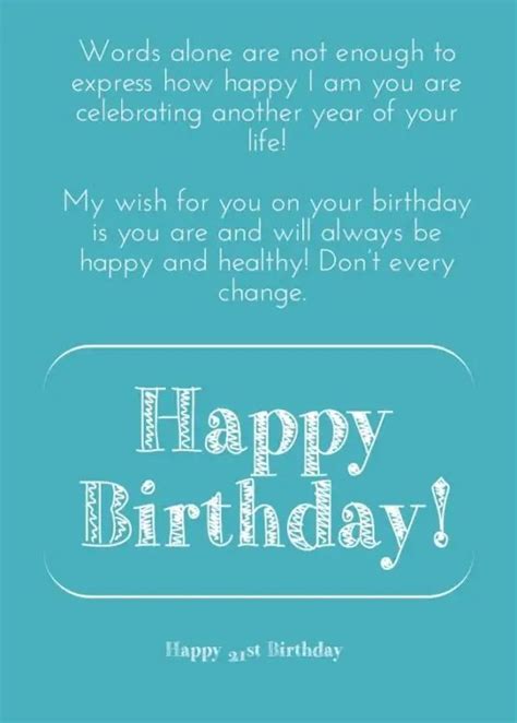 114 Excellent Happy 21st Birthday Wishes And Quotes Bayart