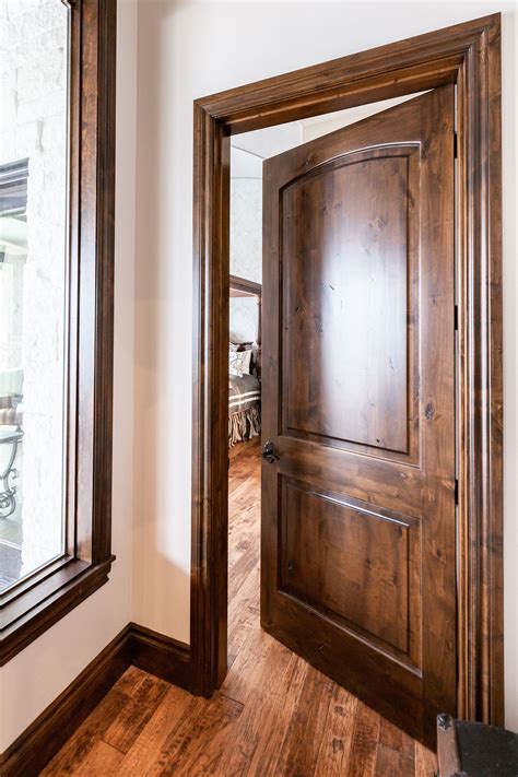 Large Natural Wood Door Wood Doors Interior Interior Doors Stained Dark Wood Trim