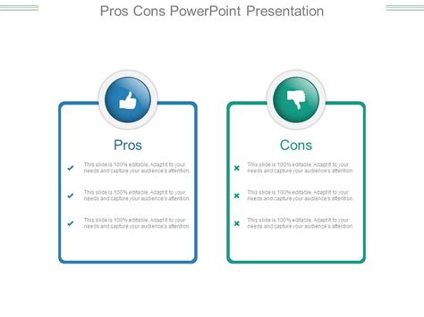 Pros Cons Powerpoint Presentation Presentation Powerpoint Templates