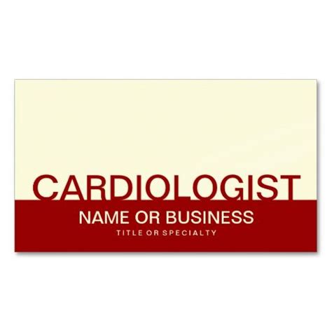 bold CARDIOLOGIST Business Card | Zazzle.com | Business card template, Business cards, Business