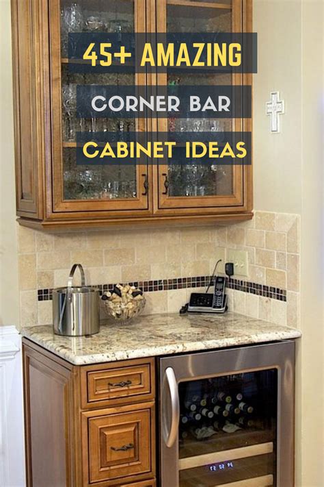 A good solution where space is limited. 45+ Amazing Corner Bar Cabinet Ideas for Coffee and Wine ...