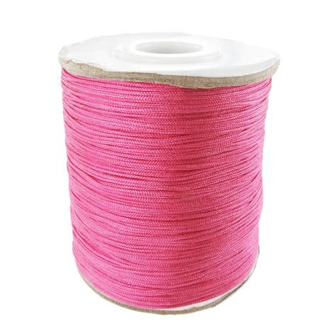 Braided nylon thread 0.8mm Pink x120m - Perles & Co