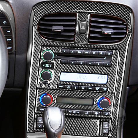 8pcs Carbon Fiber Center Console Panel Cover For Chevrolet Corvette C6