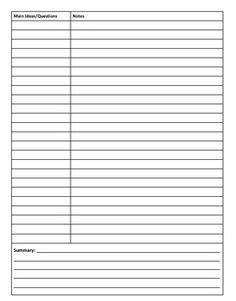 Free cornell notes template by all things algebra tpt 40 note templates (with taking explained) printable paper dot and square grid #free #printable #notes #notetaking # simple download graphic organizer comic p. free printable Cornell Notes Graphic Organizer | ... comic ...