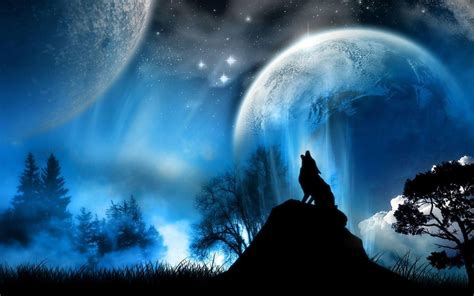 Wolf And Moon Wallpaper 67 Images