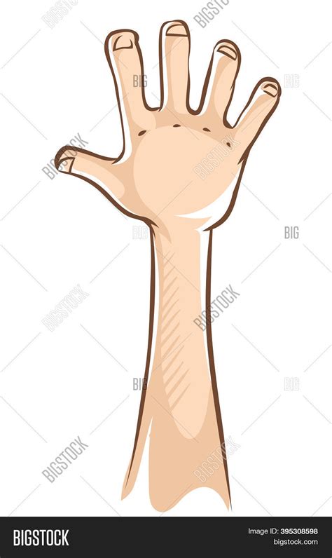 Hand Open Palm Five Image And Photo Free Trial Bigstock