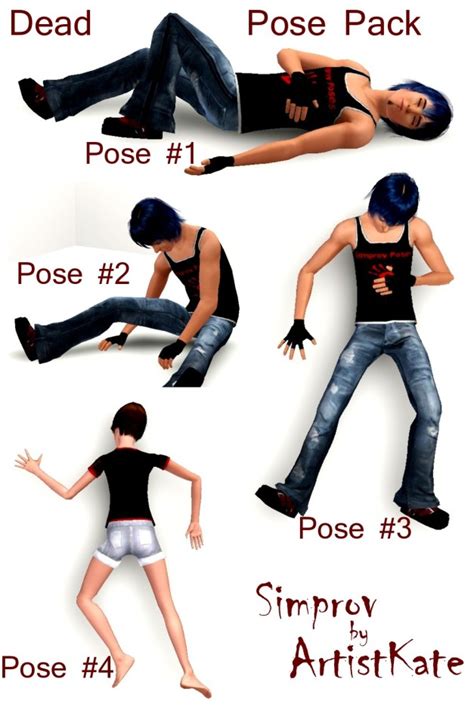 My Sims 3 Poses Dead Pose Pack By Artistkate