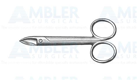 Crown And Collar Wire Cutting Scissors 4 Straight Smooth Blades 0