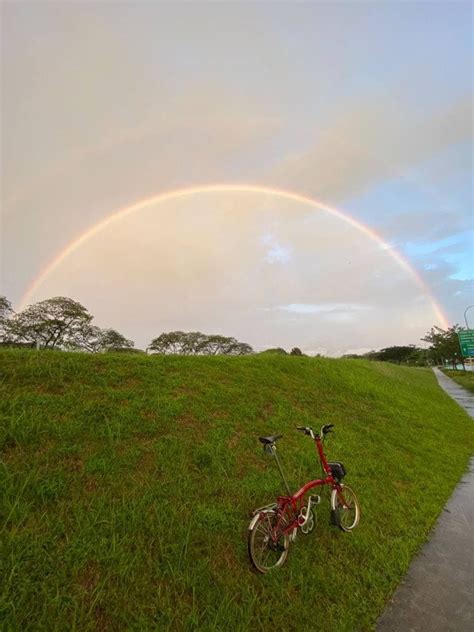 Most Perfect Double Rainbow Seen In Northeast Spore On March 2 After