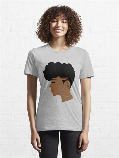 Black Lady With Tapered Afro Cut And Shaved Sides T Shirt For Sale By