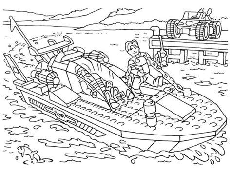 Lego Police Boat Coloring Pages - Barry Morrises Coloring Pages