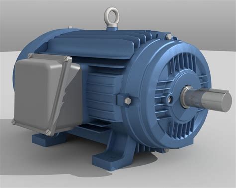 Industrial Electric Motor 3d Asset Cgtrader