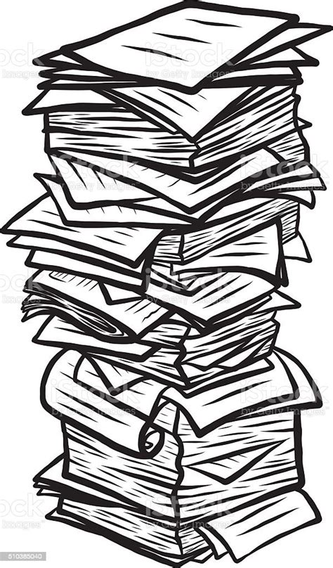 Paper Pile Stock Illustration Download Image Now Istock