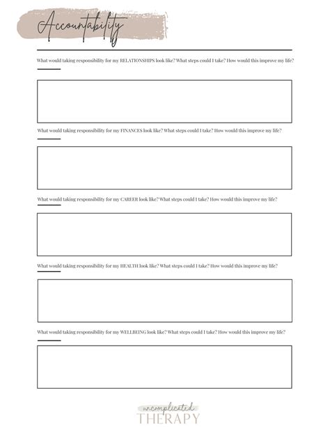 Accountability Worksheets For Therapists Counselors Coaches Clients Uncomplicated Therapy