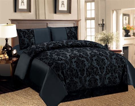 Modern & cutting edge bedroom furniture plus sets. 4 PCS Duvet Cover Damask Quilted LUXURY Bedding Comforter ...