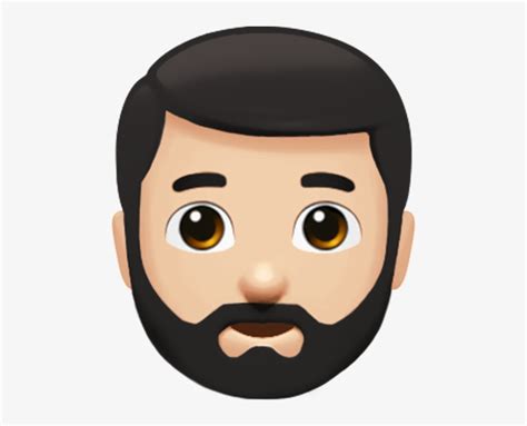 Download One Eyebrow Raised Beard Emoji Transparent Png Download