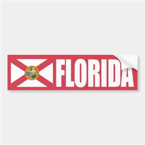 Florida State Flag Bumper Sticker Zazzle