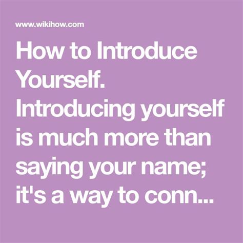 How To Introduce Yourself Introducing Yourself Is Much More Than