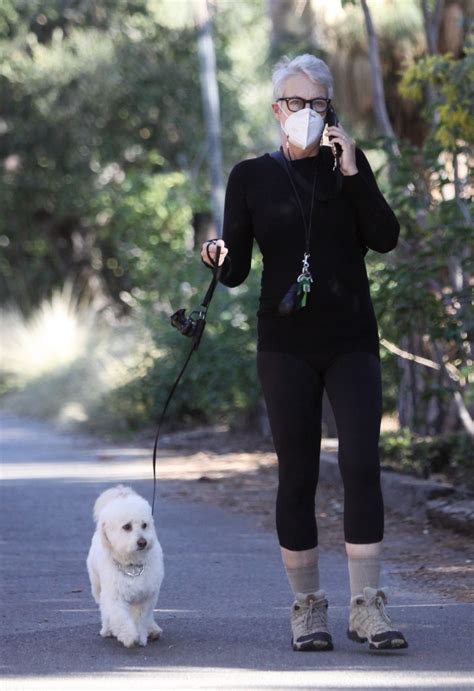 She is looking attractive and. JAMIE LEE CURTIS Out with Her Dog in Santa Monica 01/21 ...