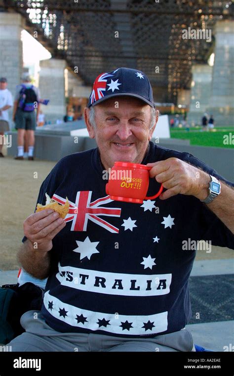 A Proud Aussie Bloke On Australia Day Sydney Stock Photo Alamy