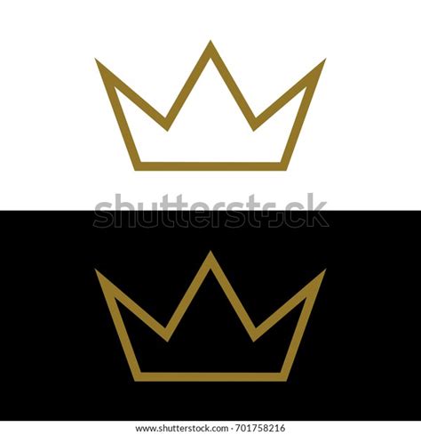Gold Crown Logo Template Stock Vector Royalty Free 701758216