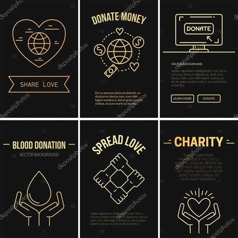 Charity Card Template Stock Vector Image By ©favetelinguis199 101473760