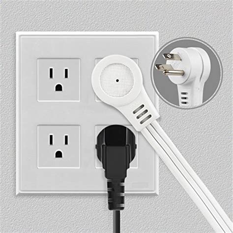 Simbr Angled Flat Plug Extension Cord Indoor Outdoor With Triple