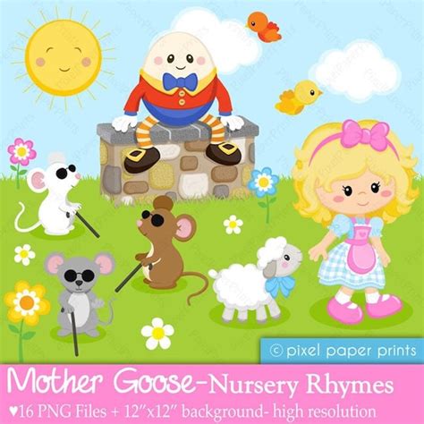 Knitted Nursery Rhyme Characters Clipart