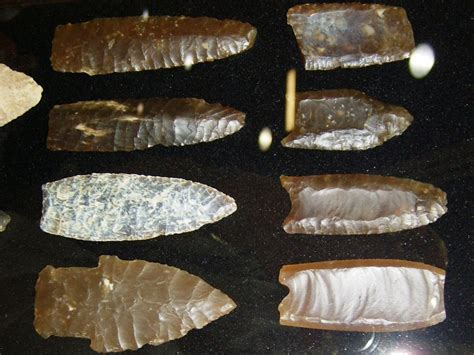 ancient dart points some paleo many made from knife river flint photographed at the temple