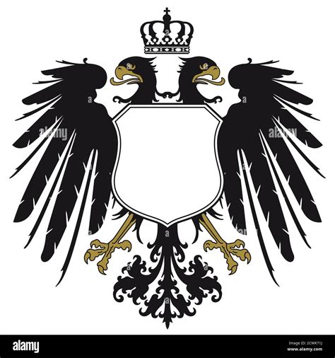 Eagle Coat Of Arms Shield Symbols Illustration Vector Illustration
