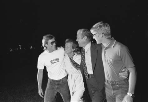 Photograph Of Jack And Steve Ford Meeting President Gerald Ford And