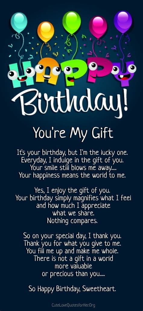 Sweet birthday quotes for your boyfriend. 12 Happy Birthday Love Poems for Her & Him with Images