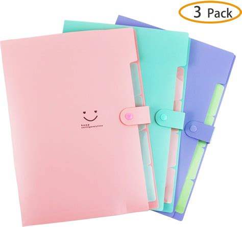 Plastic Expanding File Folders Accordion Document Organizer A4 Letter
