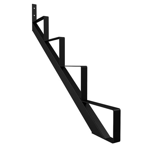Peak Products 4 Step Steel Stair Riser In Black Includes