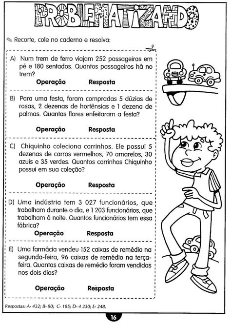 Probleminhas De Matematica 4 Ano