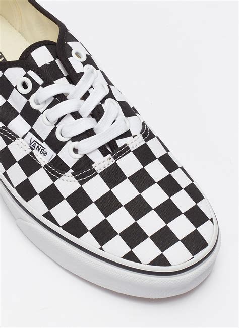 Vans Authentic Checkerboard Canvas Sneakers For Men Lyst