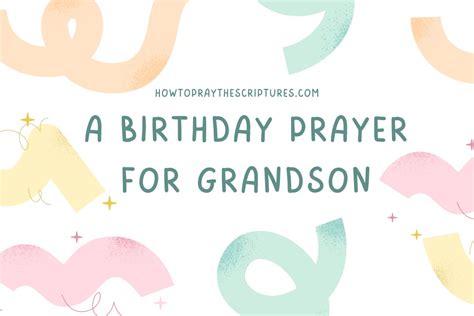 A Birthday Prayer For Grandson