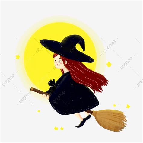 Halloween Witch Broom Clipart Hd Png Hand Drawn Cartoon Halloween