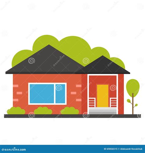 Flat House Icon Cartoon Vector 69856515