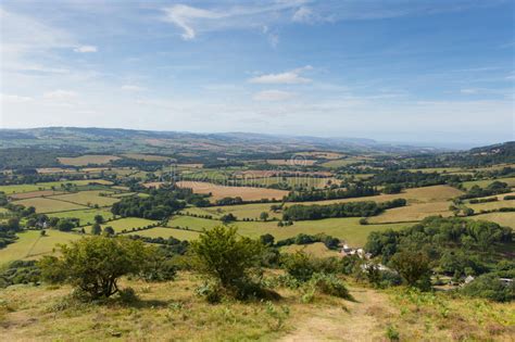 View From The Quantock Hills Somerset England Towards Bristol Channel