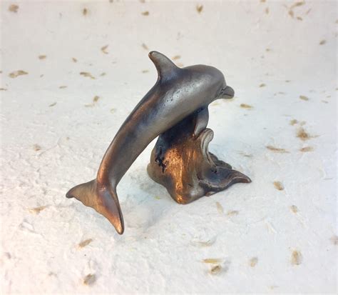 Bronze Dolphin Sculpture Dolphin Statue Dolphin Figurine Etsy