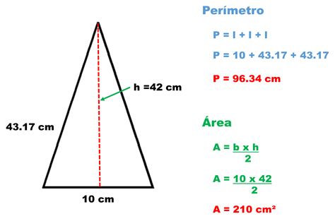 Como Sacar El Area Y Perimetro De Un Triangulo Isosceles Printable Templates Free