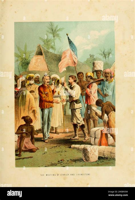 The Meeting Of Stanley And Livingstone From The Book The Life And
