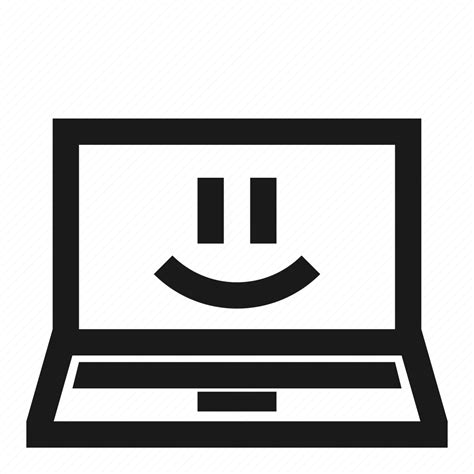 Computer Emoji Happy Laptop Notebook Smiley Icon Download On