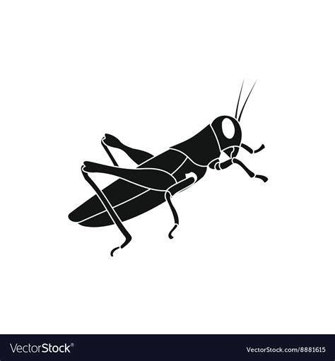 Grasshoppers Icon In Simple Style Royalty Free Vector Image