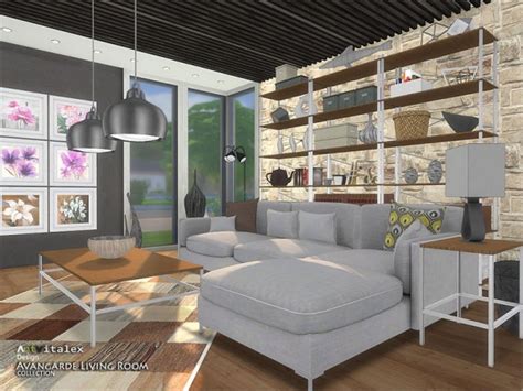 The Sims Resource Avangarde Livingroom By Artvitalex • Sims 4 Downloads