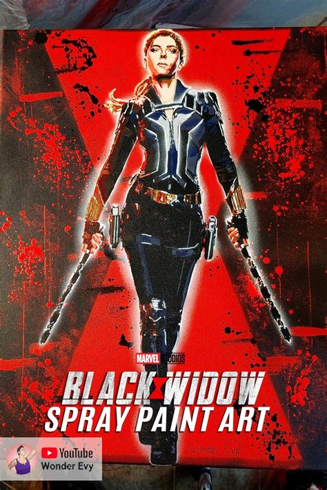 Black Widow Stencil Spray Paint Art Fan Art By Wonder Evy Rblackwidow