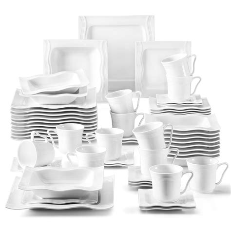 Buy MALACASA Plates And S Set 60 Piece Square Dinner Sets With 12