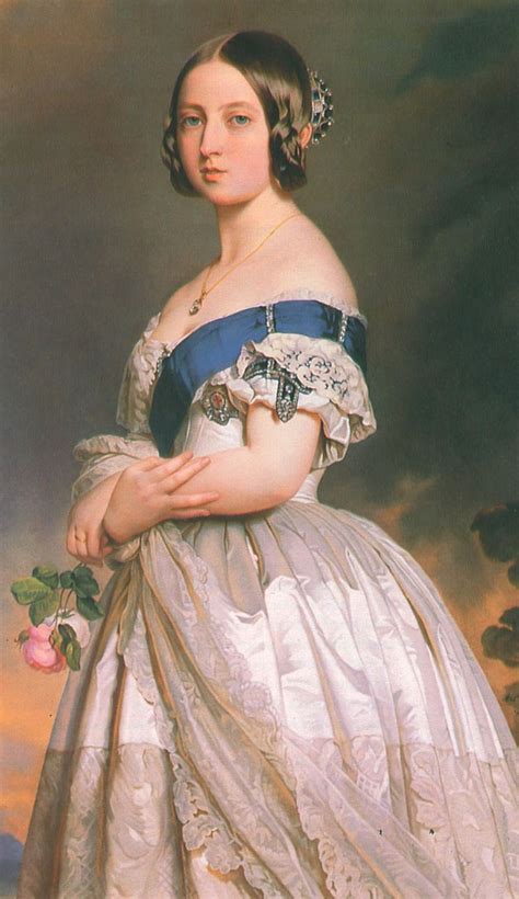 1842 Queen Victoria Wearing Sapphire Jewelry By Franz Xavier